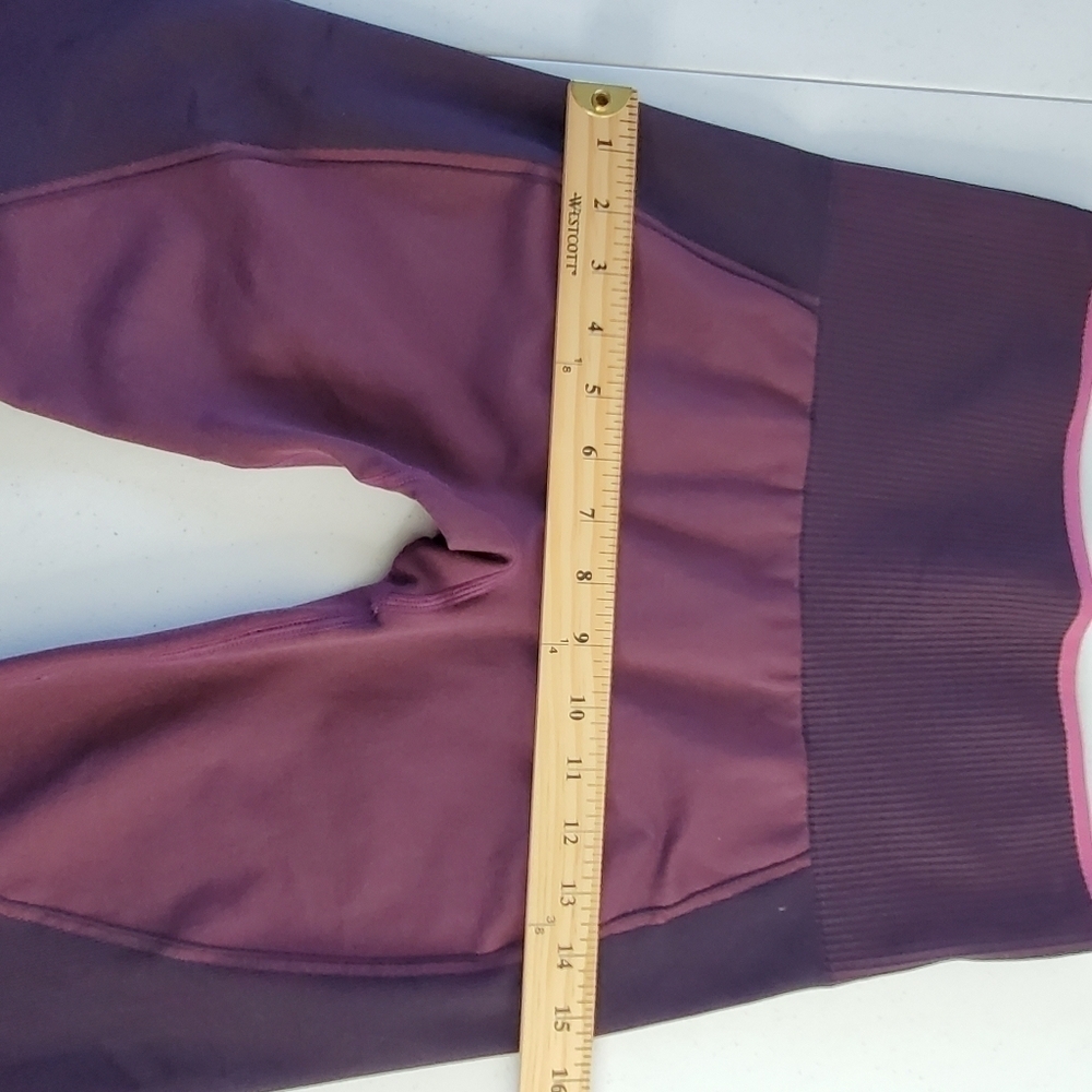 ThirdLove Flex Seamless Compression Leggings Size L Power Purple Exercise Tights - Picture 9 of 13